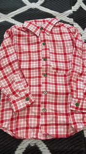 Red Plaid Lightweight Button Down