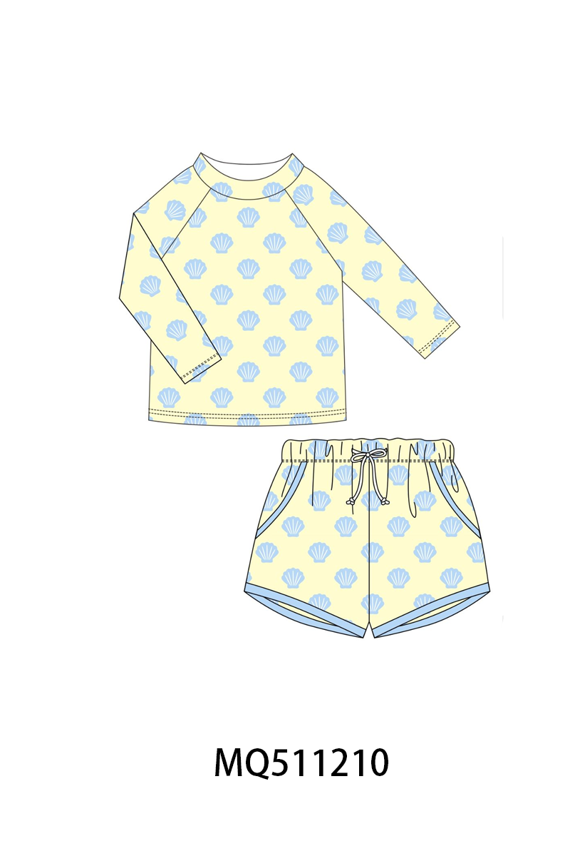 Yellow shell print swimwear collection - PO74 - 11/30 - ETA Mid April