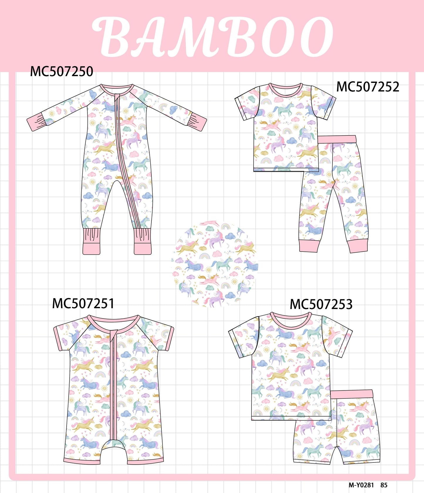 Rainbow Unicorn Bamboo - PO62 - ETA Mid December