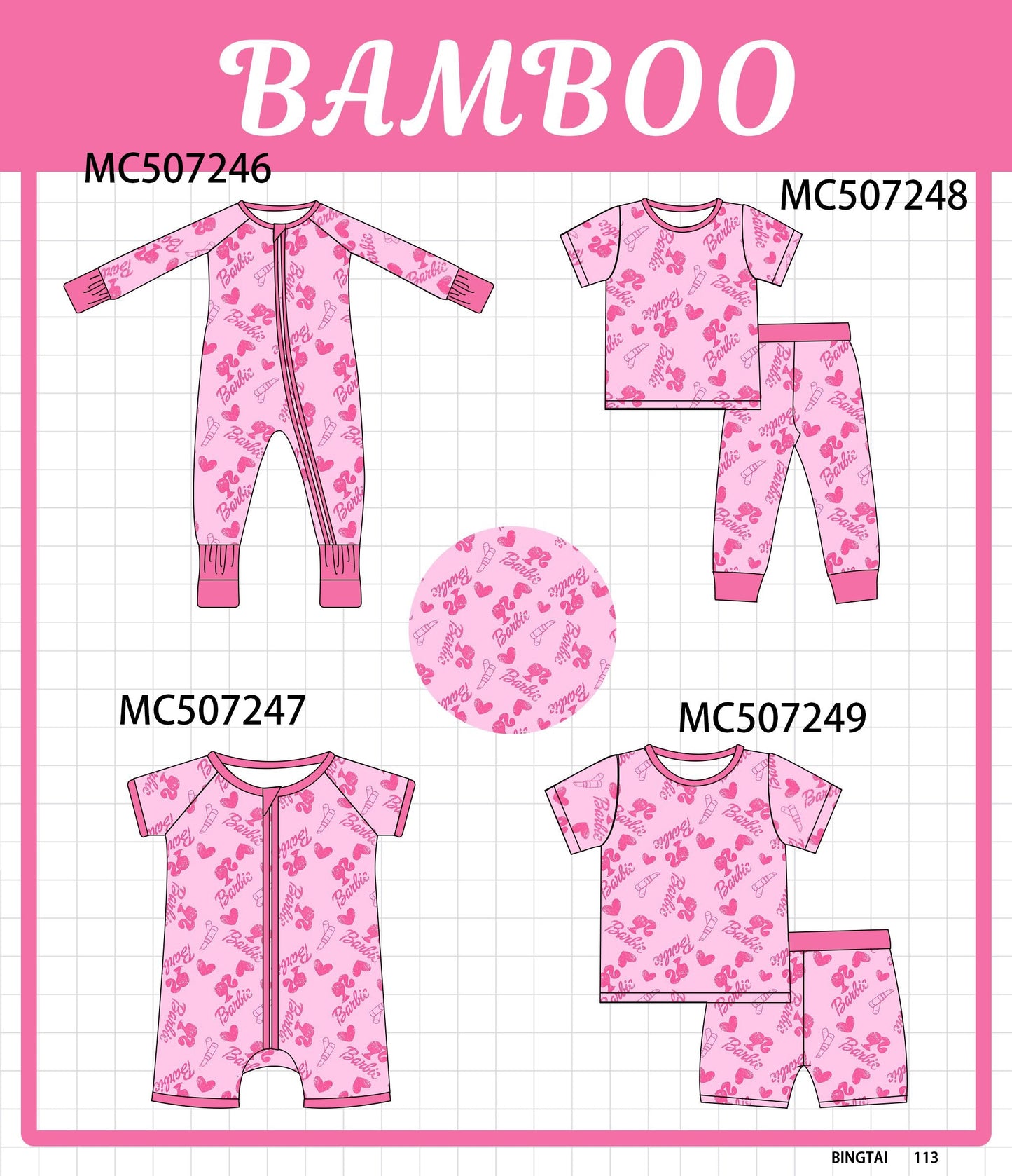Pink Plastic Bamboo - PO62 - ETA Mid December