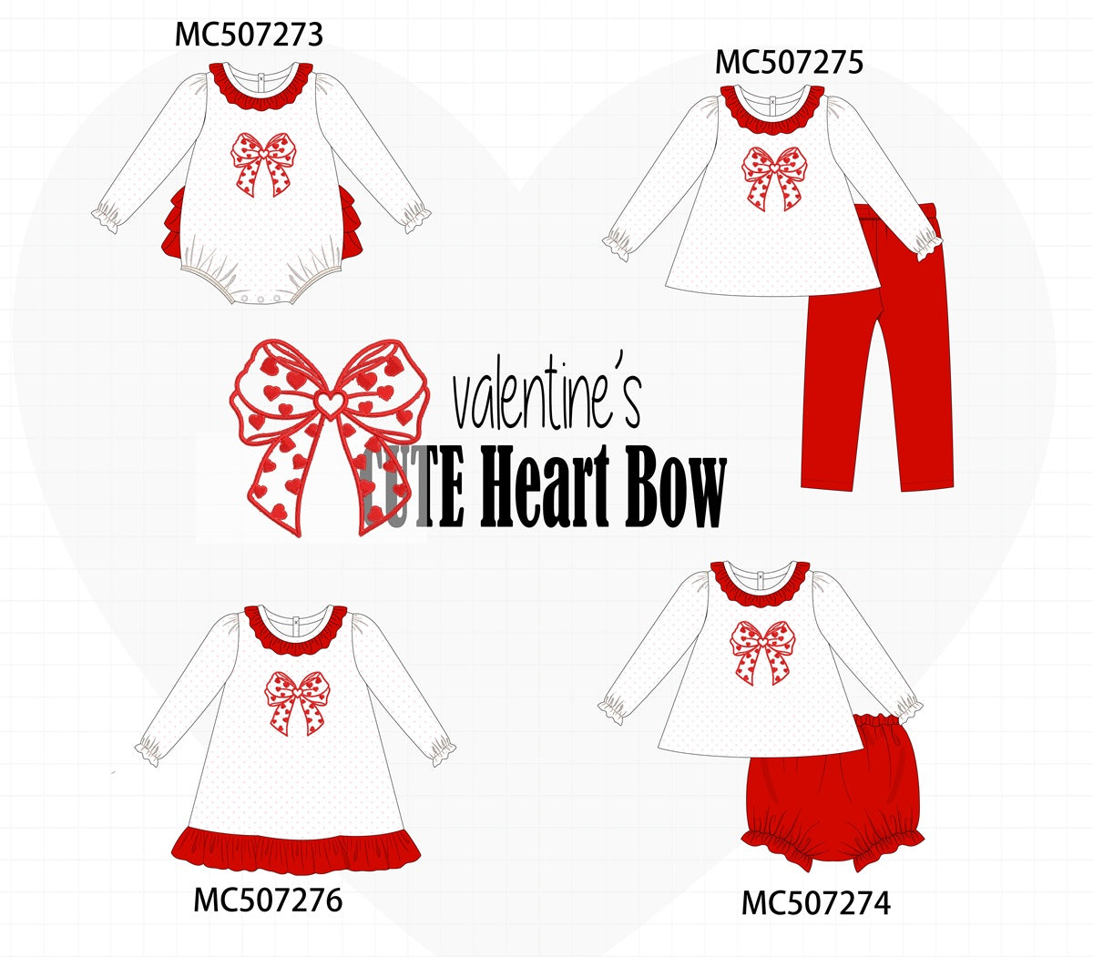 Heart Bow Collection - PO62 - ETA Mid December