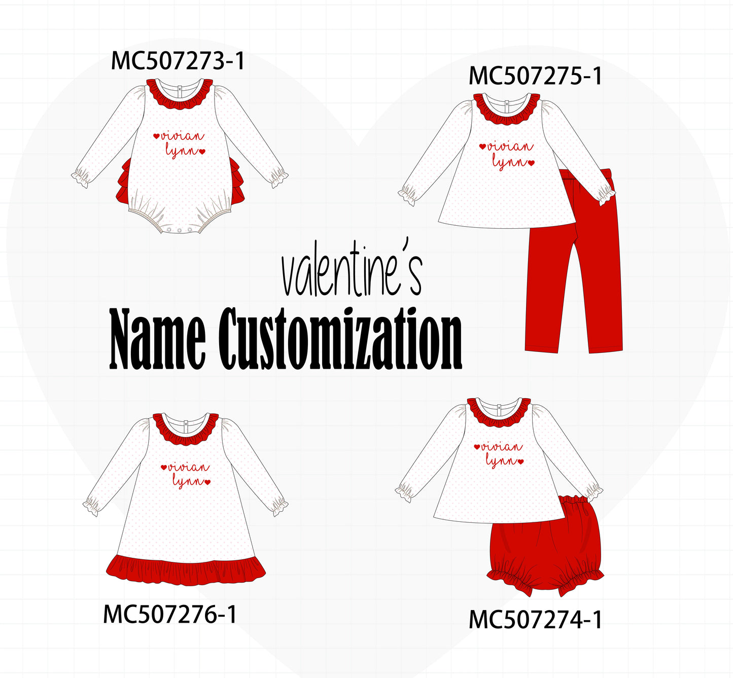 Valentine Custom Name Collection - PO62 - ETA Mid December