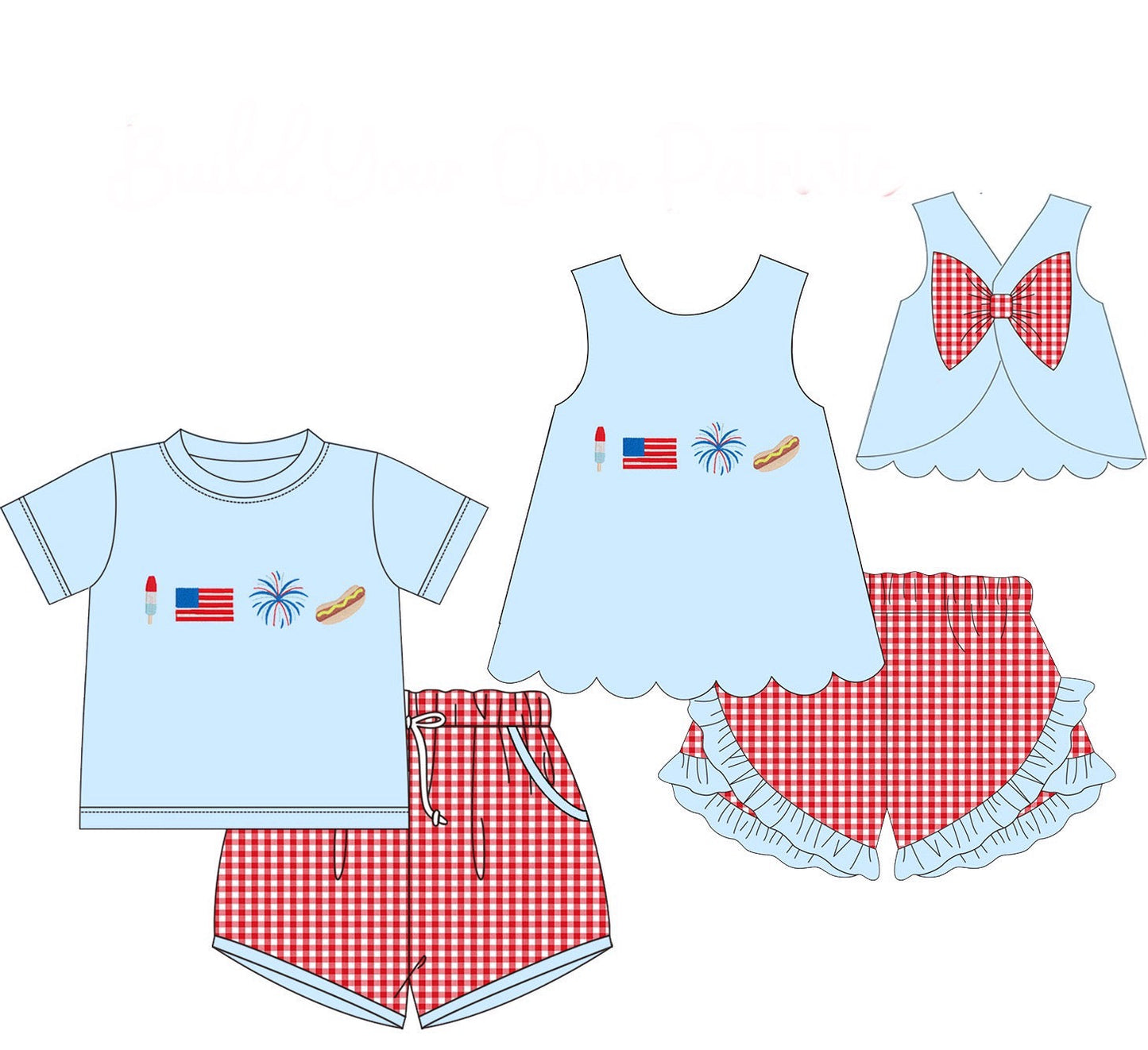 July 4th Cookout Appliqué Short Sets - 12/8 - ETA late March