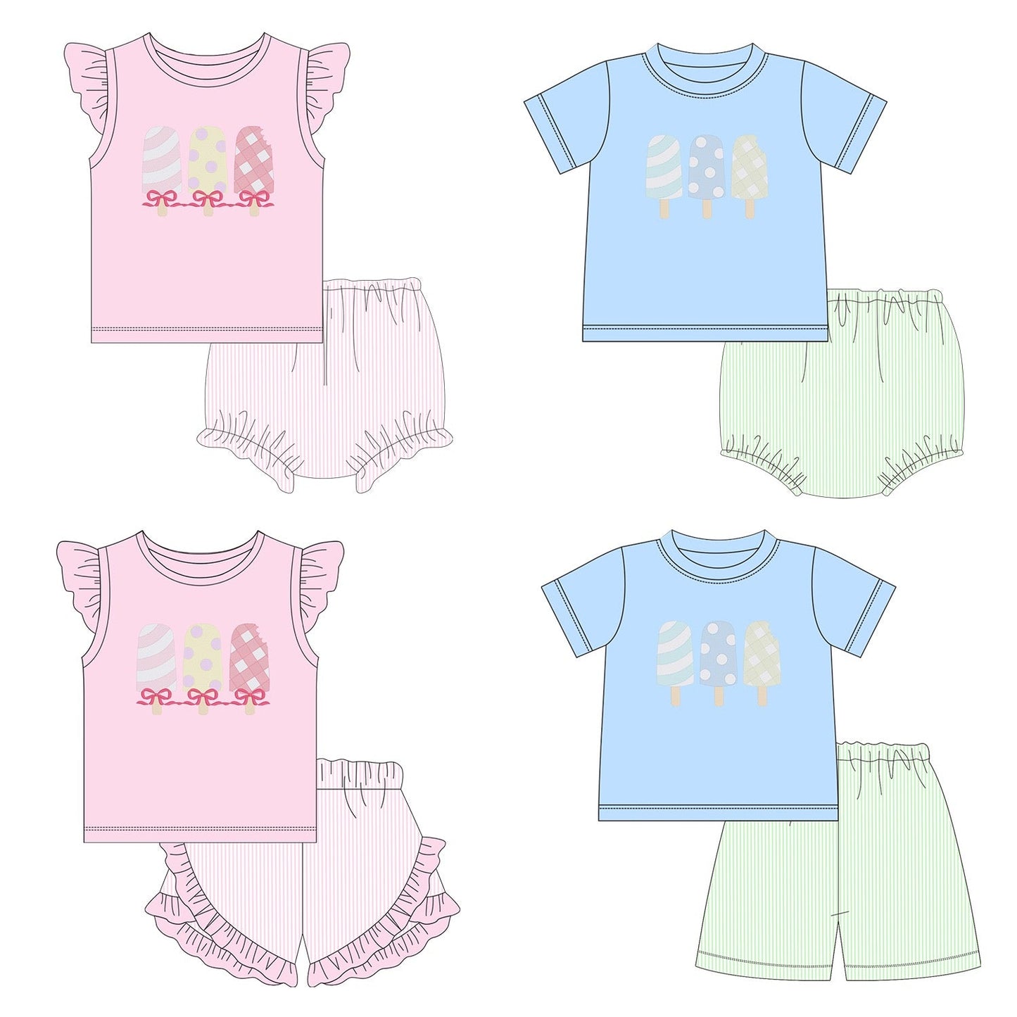 Popsicle Trio Appliqué Collection - 12/8 - ETA late March