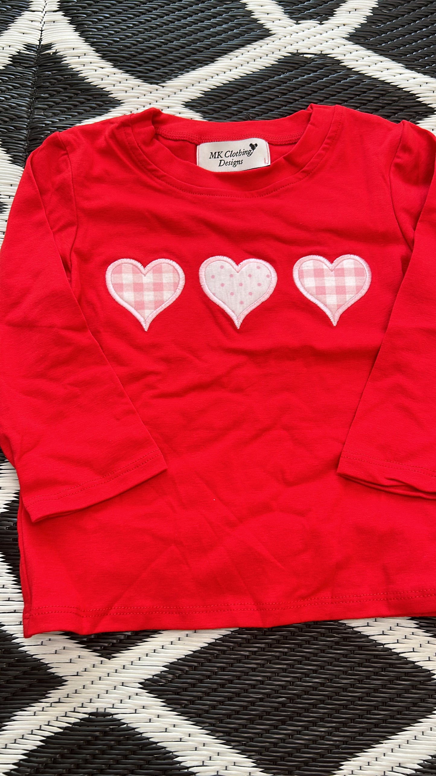 Heart Trio Applique Shirt