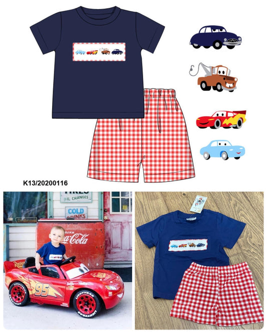 Cars Smocked Boy Short Set PO51 - ETA early March