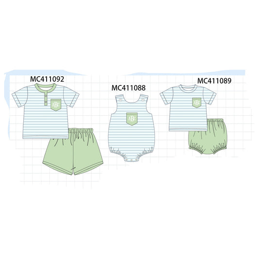 Blue & Green Mono Embroidery - PO44 - 11/24 - ETA June