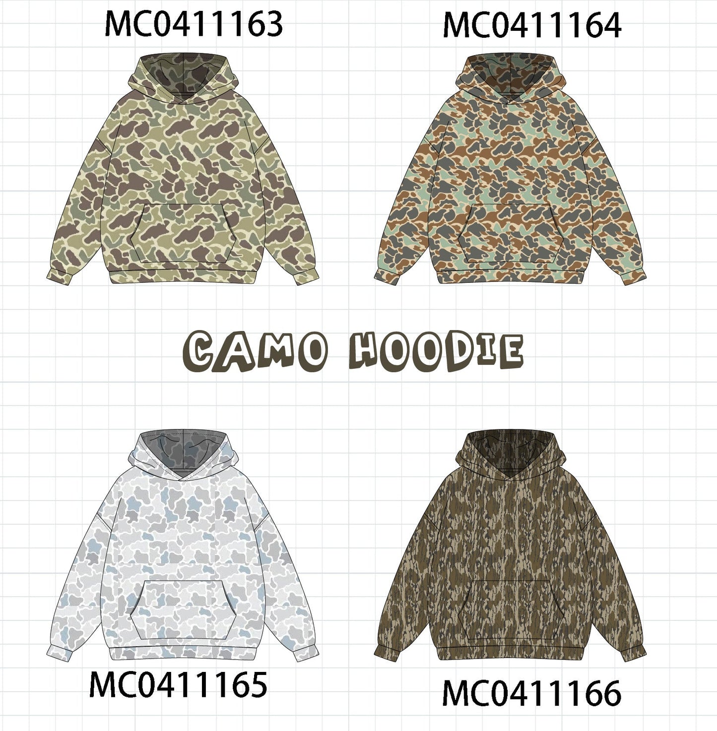 Camo Print Hoodies - PO44 - 11/24 - ETA June