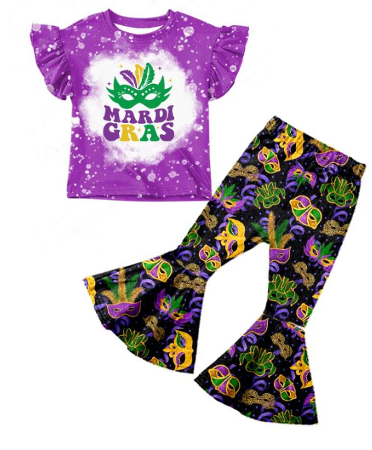 FS - Mardi Gras Mask Girl Set