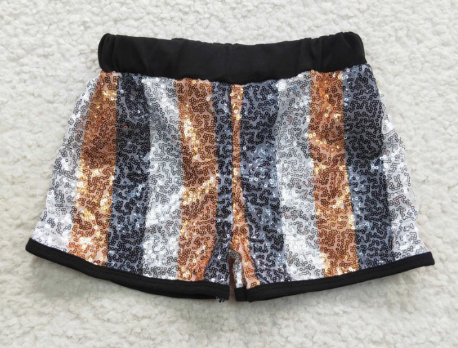 FS - Black/White/Gold Sequin Shorts