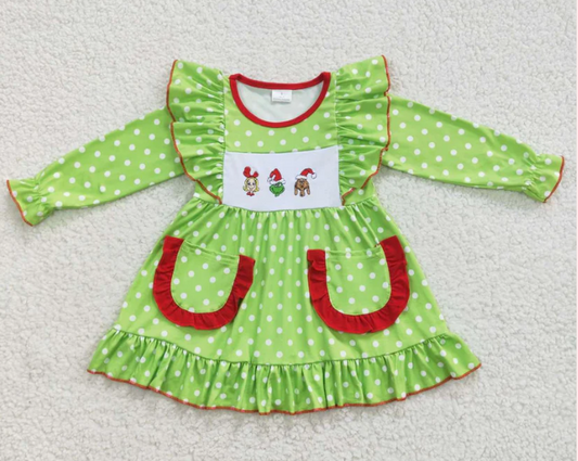 FS - Grinchmas Polka Dot Dress