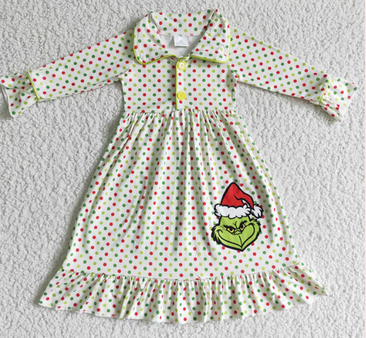 FS - Grinchmas Polka Dot Gown