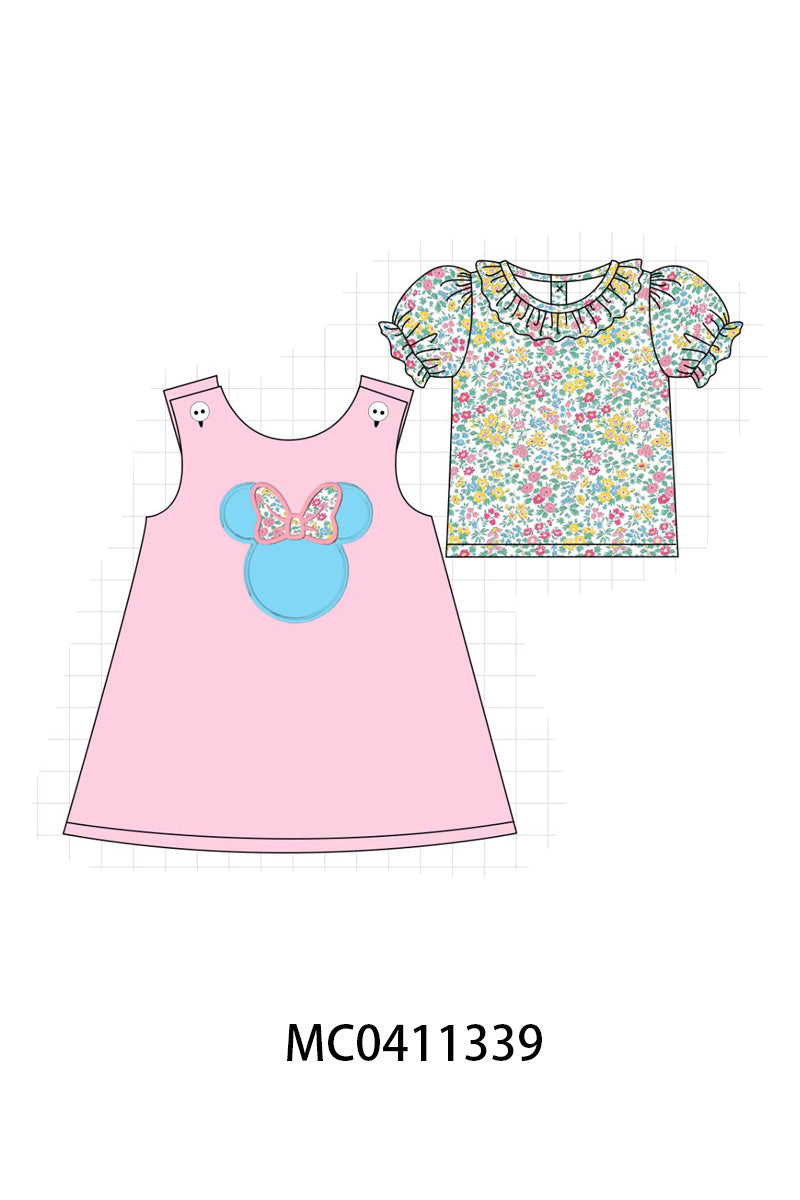 Pink & Blue Floral Mouse - PO45 - 12/8 - ETA Late May