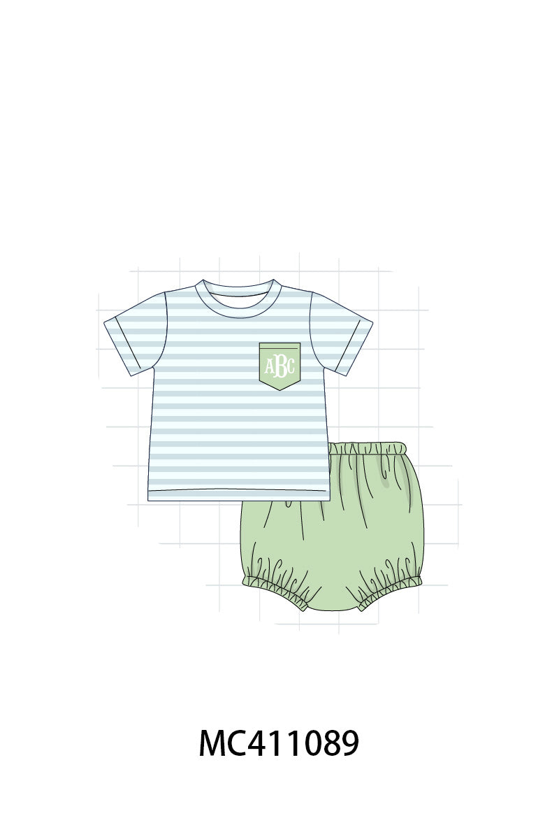 Blue & Green Mono Embroidery - PO44 - 11/24 - ETA June