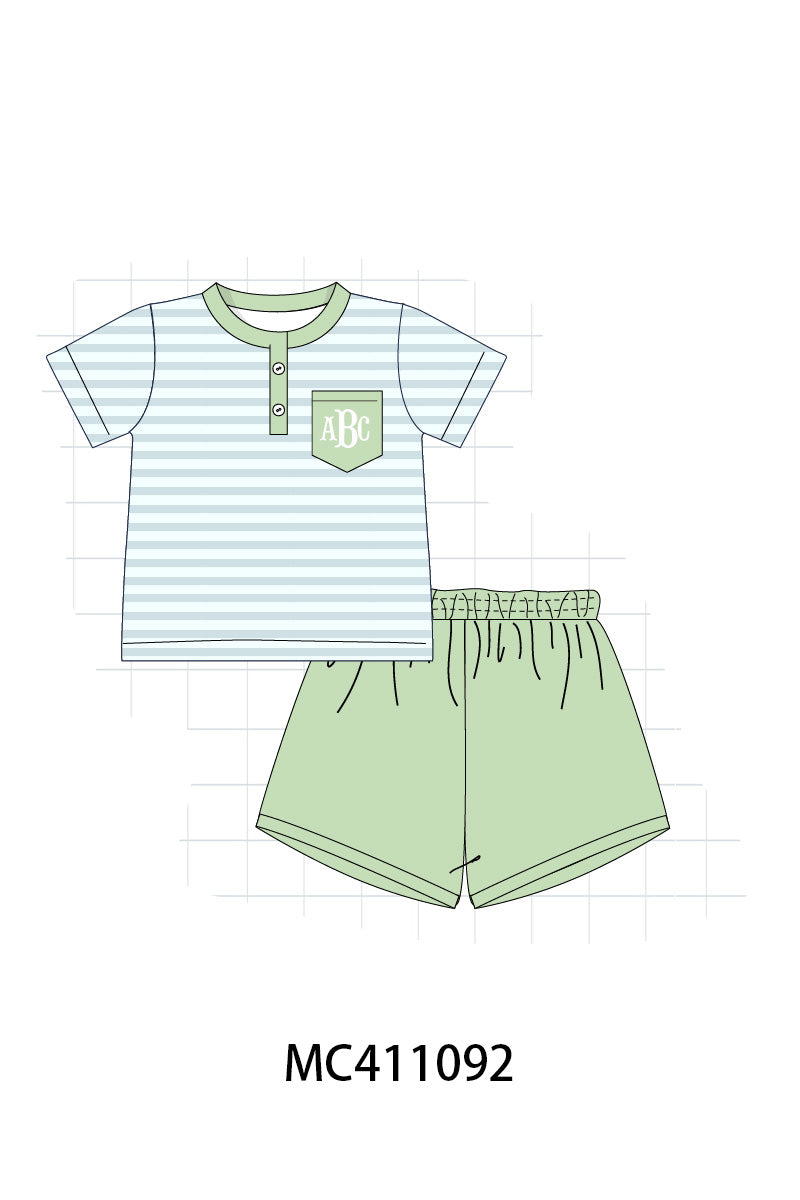 Blue & Green Mono Embroidery - PO44 - 11/24 - ETA June