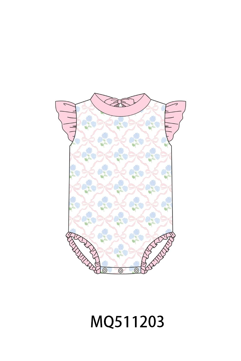 Pink floral ruffle girl swimwear collection - PO74 - 11/30 - ETA Mid April