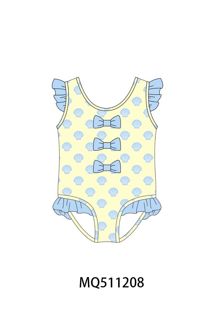 Yellow shell print swimwear collection - PO74 - 11/30 - ETA Mid April