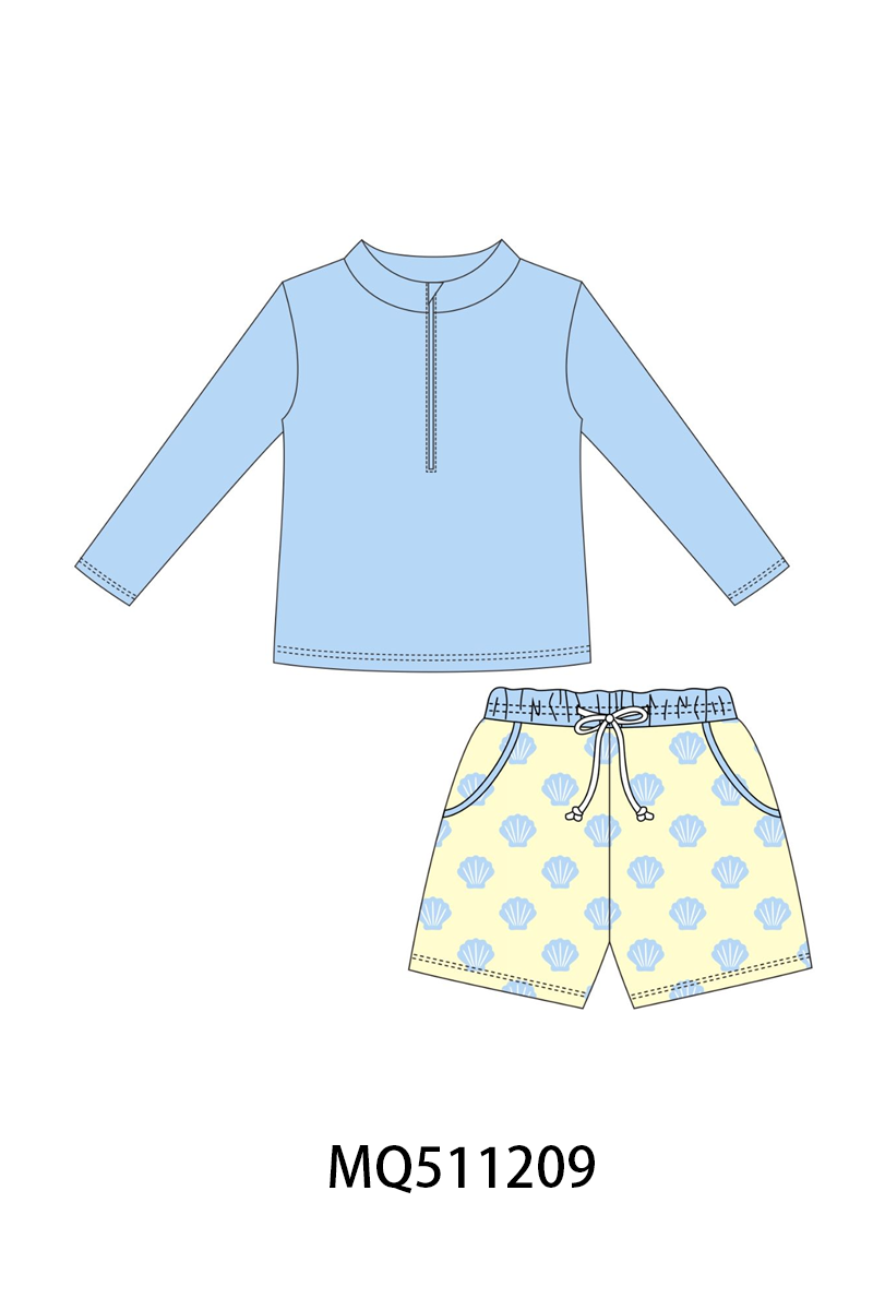 Yellow shell print swimwear collection - PO74 - 11/30 - ETA Mid April