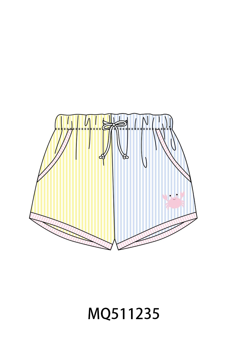 Colorblock crab embroidery stripe swimwear collection - PO74 - 11/30 - ETA Mid April