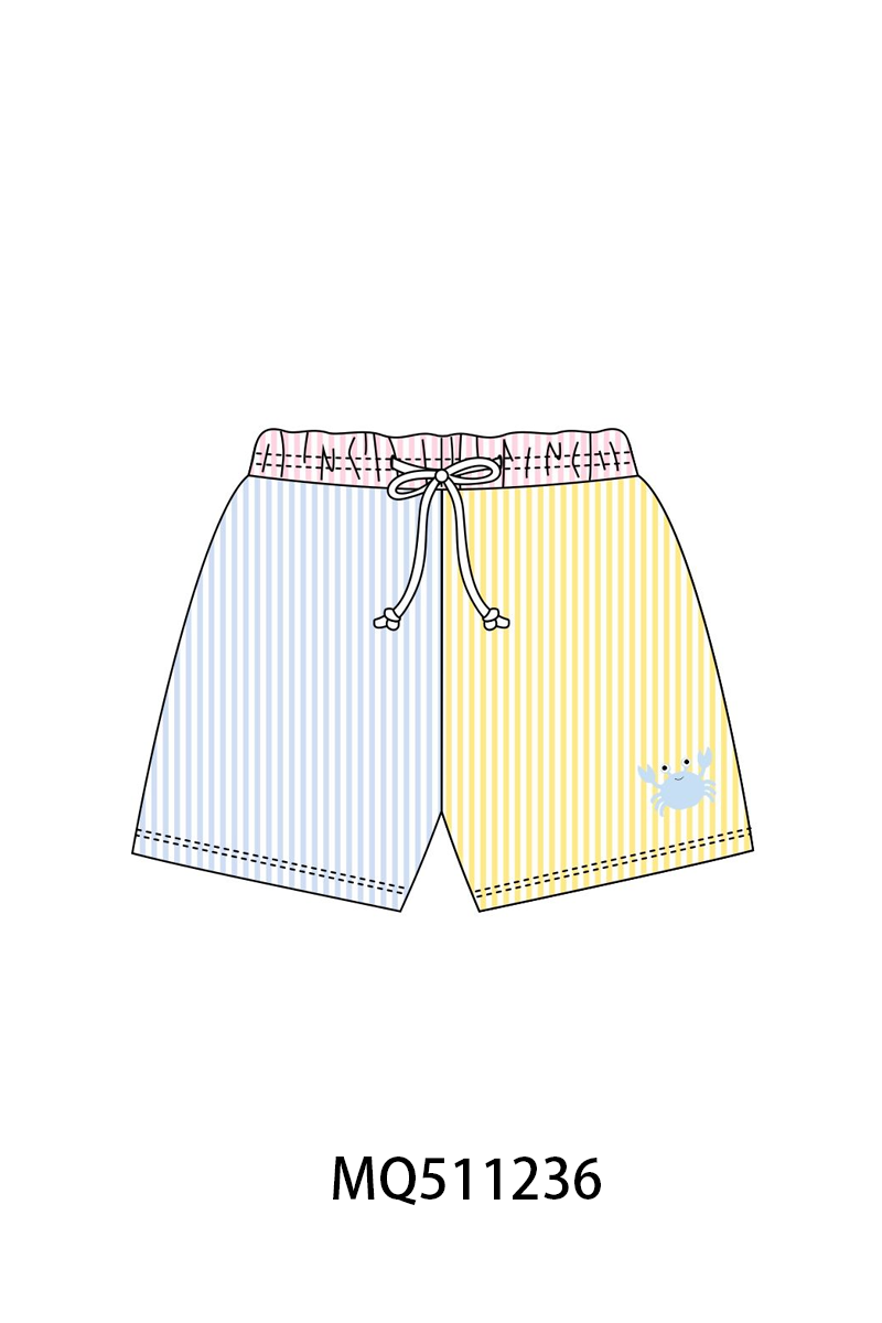 Colorblock crab embroidery stripe swimwear collection - PO74 - 11/30 - ETA Mid April