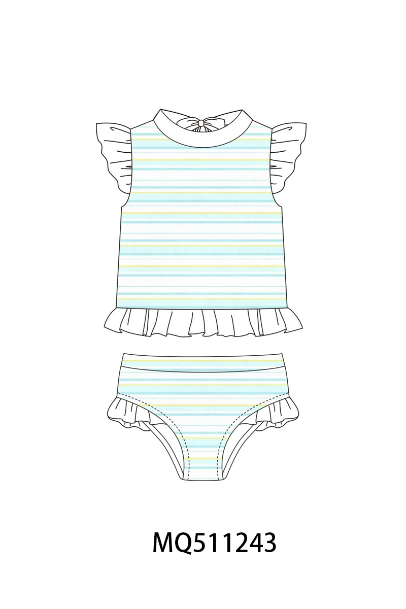 Pink&mint floral stripe swimwear collection - PO74 - 11/30 - ETA Mid April
