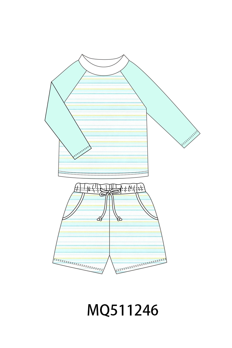 Pink&mint floral stripe swimwear collection - PO74 - 11/30 - ETA Mid April