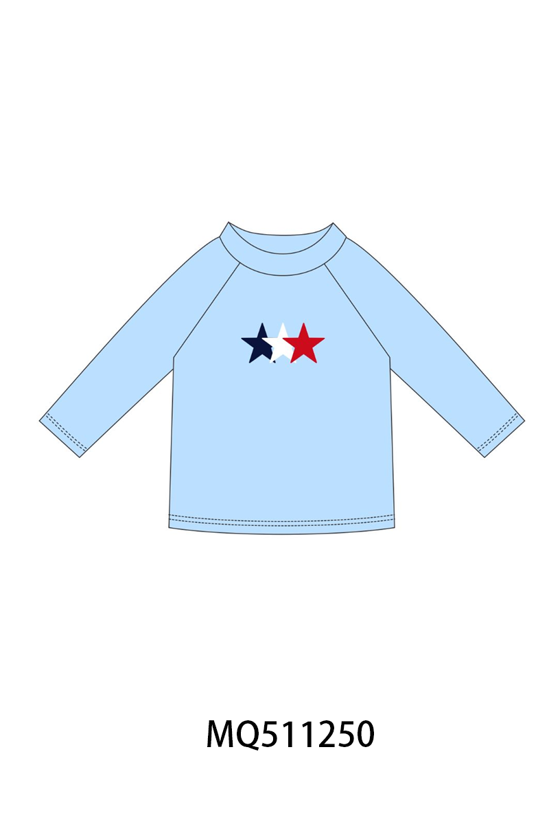 Red&blue star embroidery swimwear collection 1 - PO74 - 11/30 - ETA Mid April