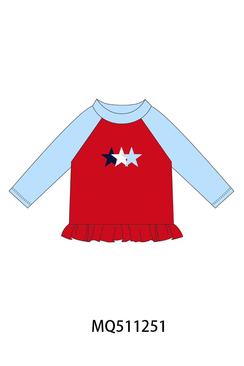 Red&blue star embroidery swimwear collection 1 - PO74 - 11/30 - ETA Mid April