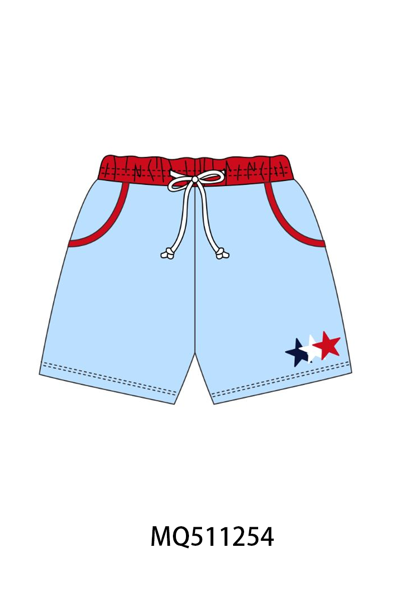 Red&blue star embroidery swimwear collection 2 - PO74 - 11/30 - ETA Mid April