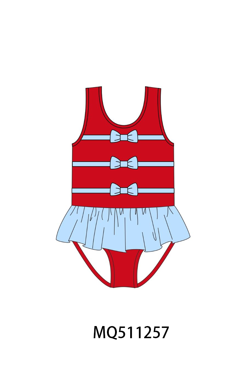Red&blue star embroidery swimwear collection 2 - PO74 - 11/30 - ETA Mid April
