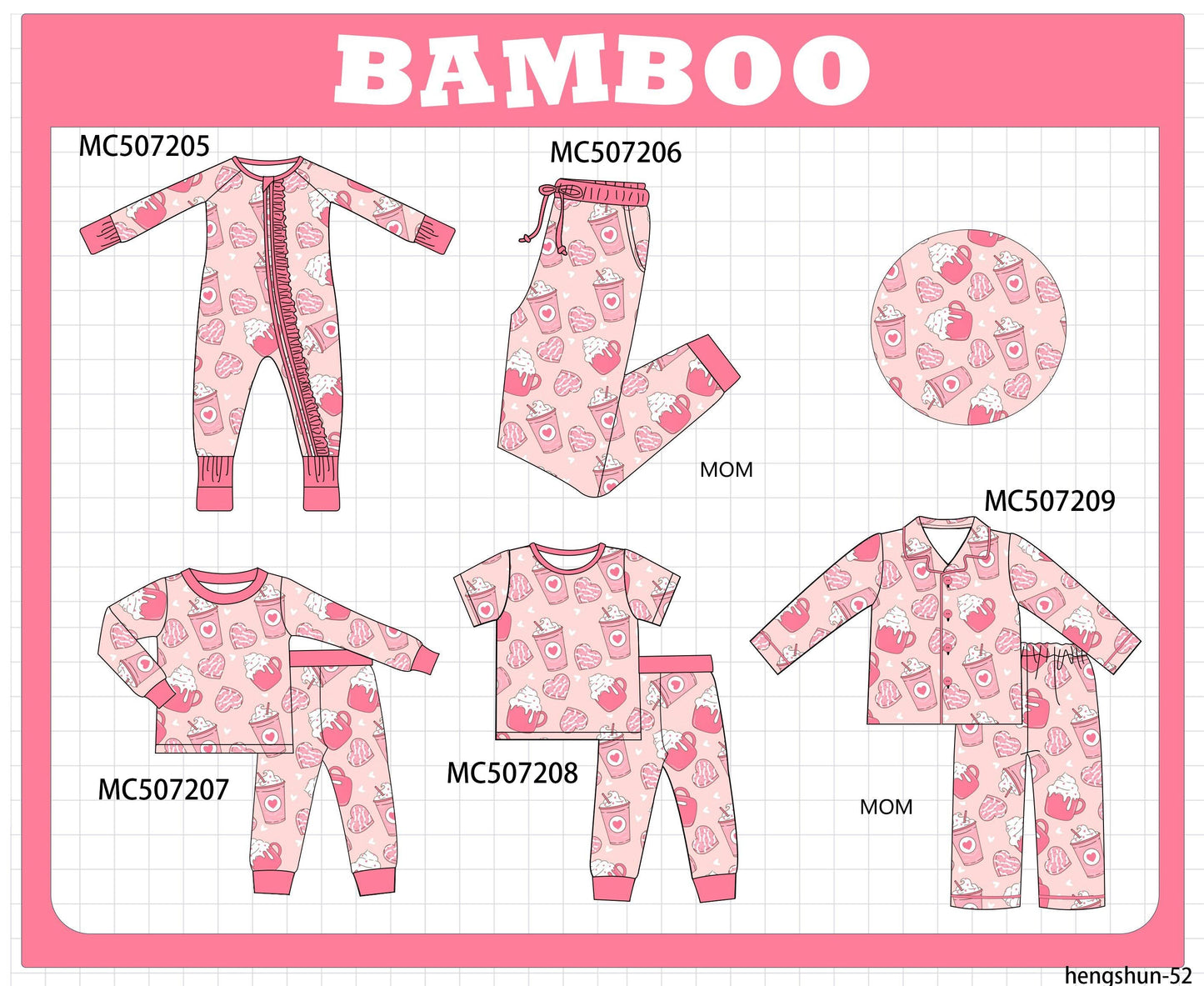 Pink Latte Love Bamboo - PO62 - ETA Mid December